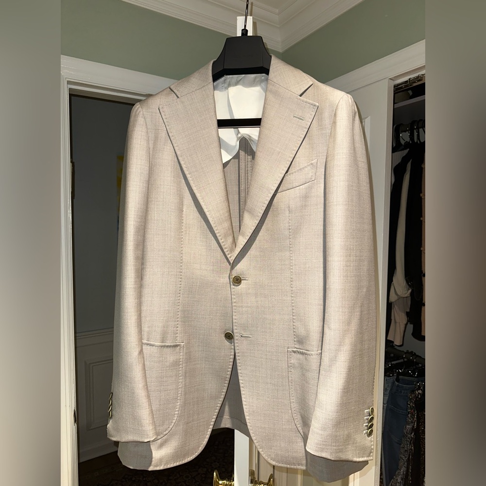 Suitsupply Men's Light Grey Havana Suit - Jacket Only (Size 40L)